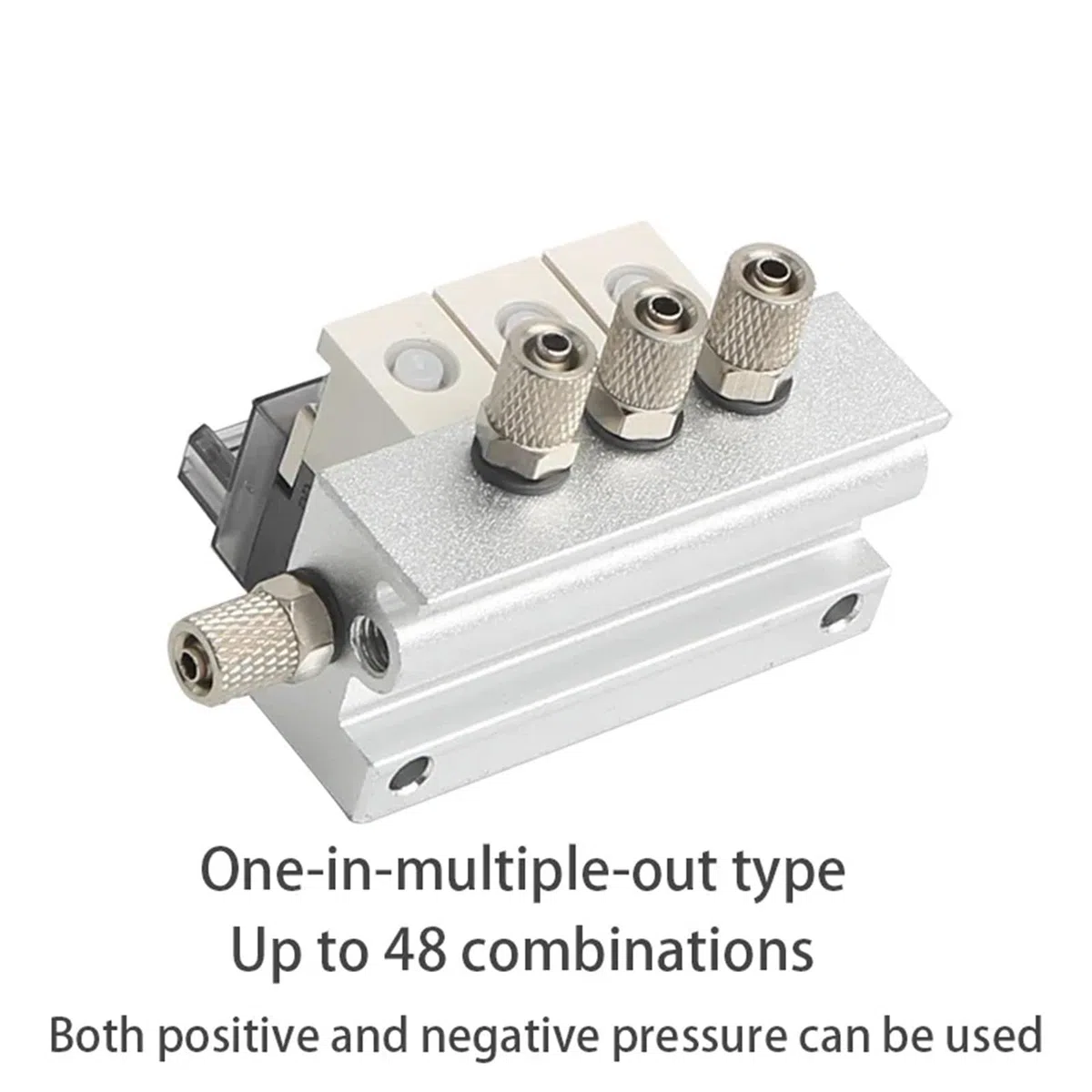 12V 24V 220V Miniatur-Pneumatik-Magnetventilkombination Überdruck Unterdruck verwenden 2/3-Wege-NC-Ventile(4F,101-220V-4)