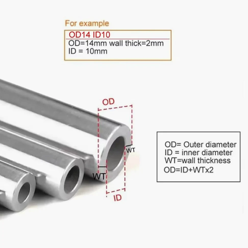 50 cm 20# Kohlenstoffstahl-Präzisionsrohr, Außendurchmesser 42/43 mm, poliertes Rundrohr(OD42xID36MM)