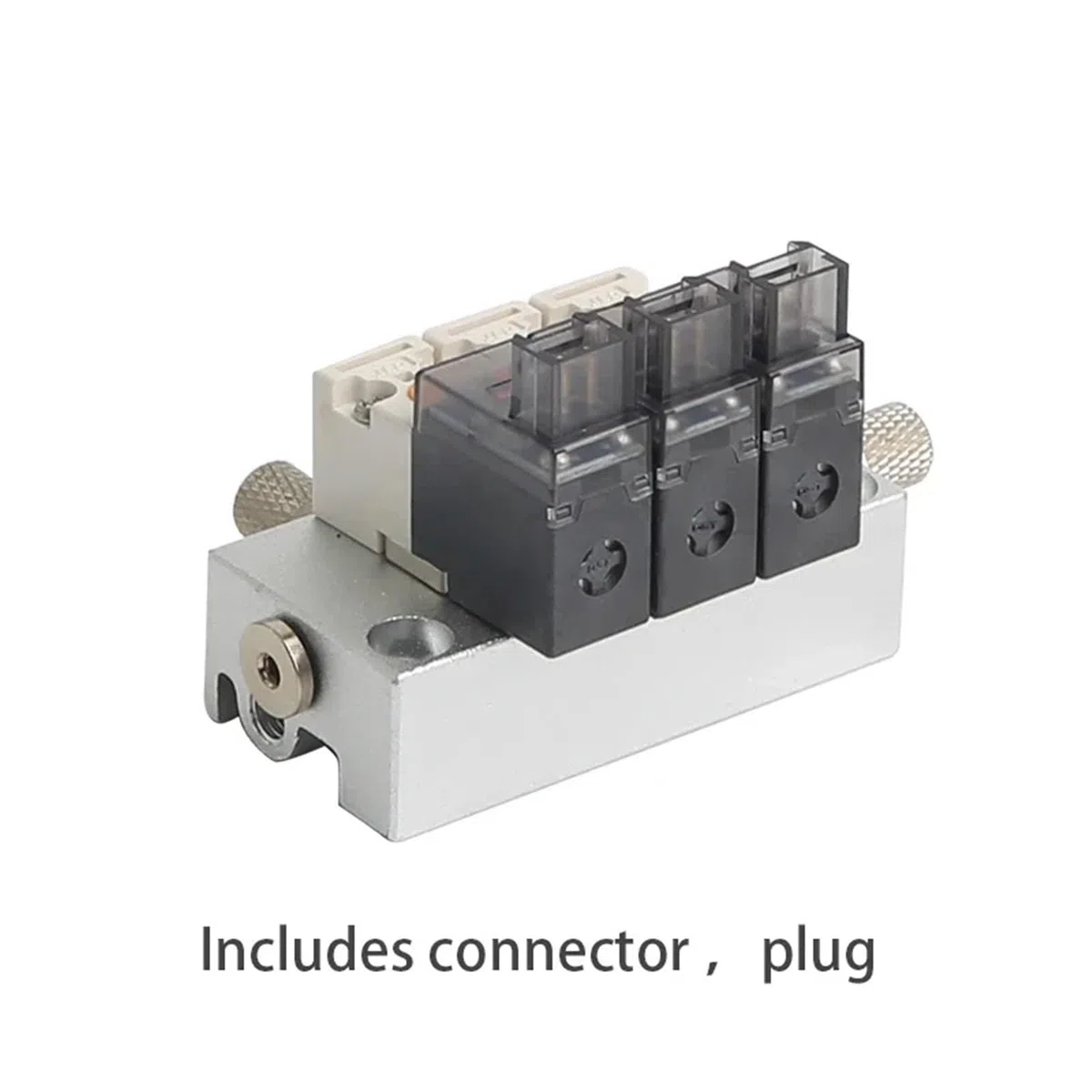 12V 24V 220V Miniatur-Pneumatik-Magnetventilkombination Überdruck Unterdruck verwenden 2/3-Wege-NC-Ventile(4F,101-220V-4)