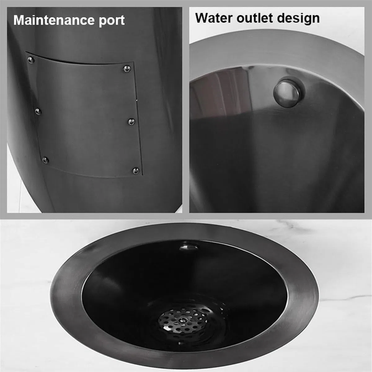Urinalbecken, Automatisches Spülurinal, Vertikalurinal, Urinal Aus Edelstahl 304, Wandurinal, Urinale Für Männer, Intelligente Sensorgesteuerte Öffentliche Toil(Schwarze Urinalanlage Mit Sensor)