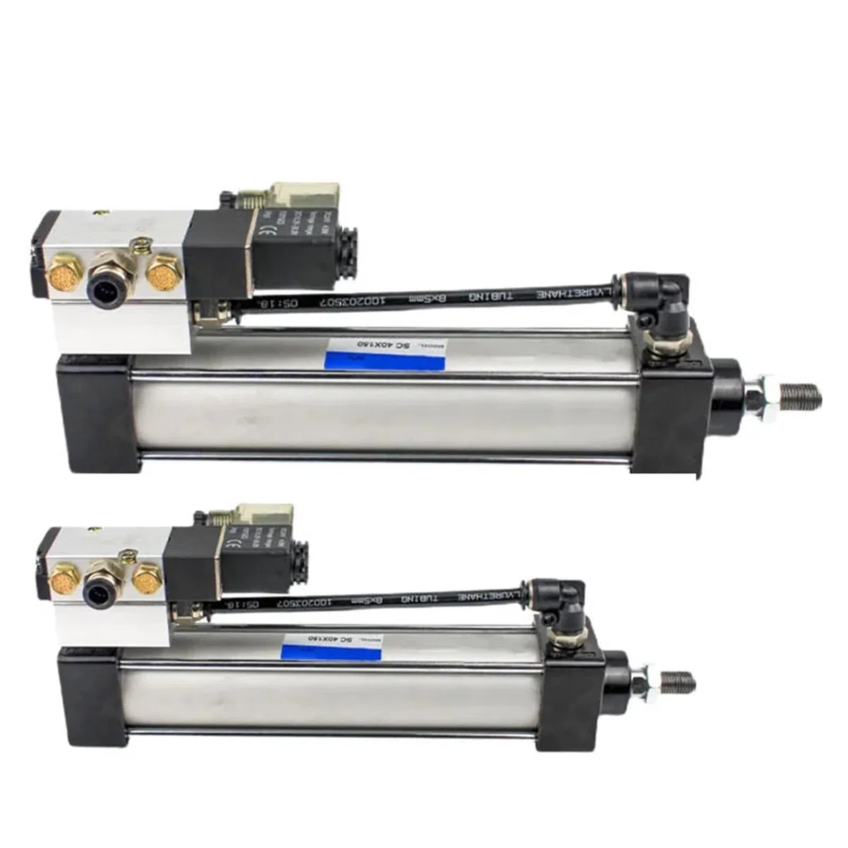 Pneumatisches SCF32 ​​40 50 63 80 100 Standard-Magnetventil, integrierter Zylinderhub, 450 mm Luftzylinder-Set ohne Magnet (Color : Stroke 450mm, Size : SCF80 (Bore 80mm))