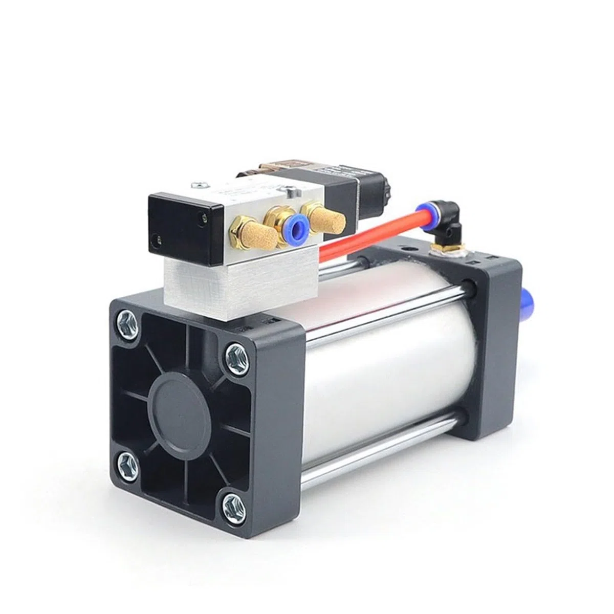 AC220V Pneumatische Standard-Magnetventil Integrierter Zylinder SCF100 Bohrung 100mm Hub 25-1000mm Luftzylinder Set 1St(SCF100x1000)