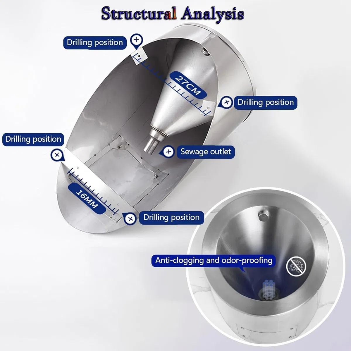 Urinalbecken, Automatisches Spülurinal, Vertikalurinal, Urinal Aus Edelstahl 304, Wandurinal, Urinale Für Männer, Intelligente Sensorgesteuerte Öffentliche Toil(Schwarze Urinalanlage Mit Sensor)