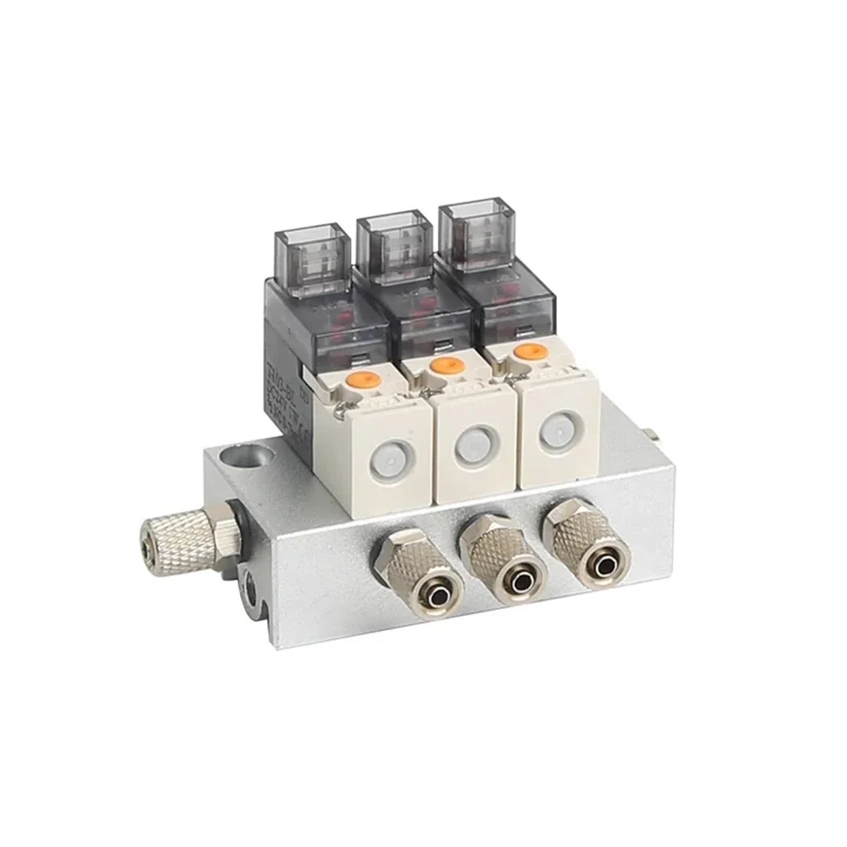 12V 24V 220V Miniatur-Pneumatik-Magnetventilkombination Überdruck Unterdruck verwenden 2/3-Wege-NC-Ventile(4F,101-220V-4)