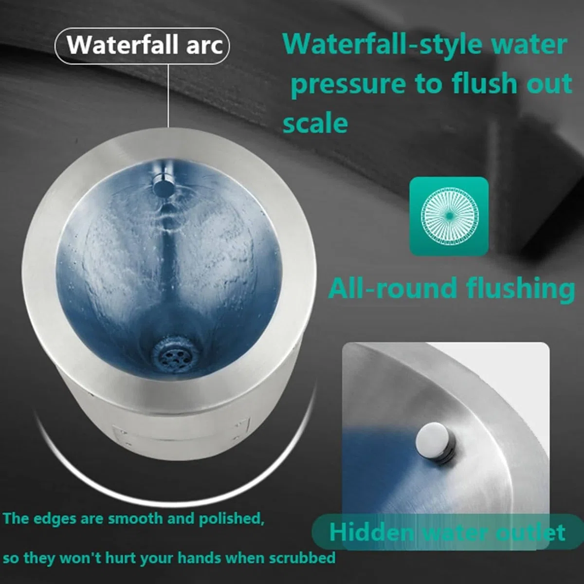 Urinalbecken, Automatisches Spülurinal, Vertikalurinal, Urinal Aus Edelstahl 304, Wandurinal, Urinale Für Männer, Intelligente Sensorgesteuerte Öffentliche Toil(Schwarze Urinalanlage Mit Sensor)