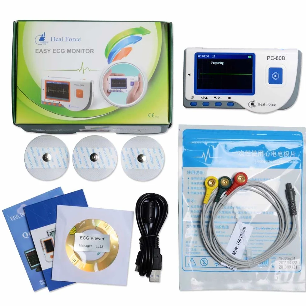 Healforce PC-80B Herz EKG-Monitor Datenrekorder mit Software